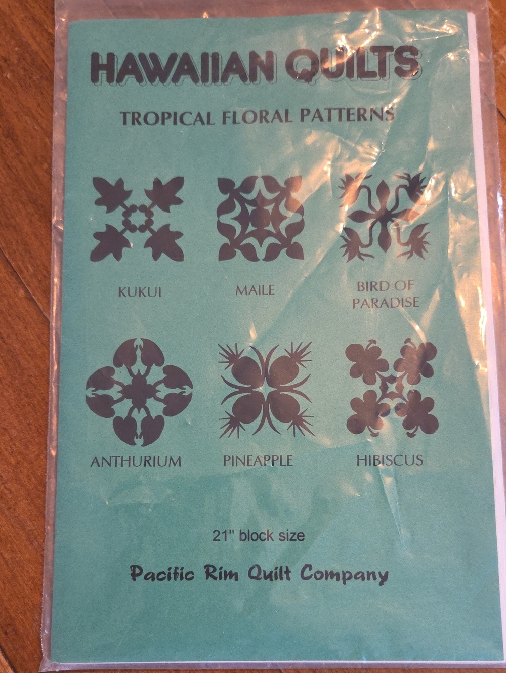 Hawaiian Quilt Patterns, Six Designs